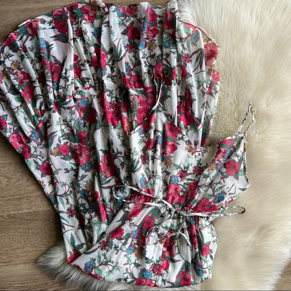 Nanette Lepore Floral Maxi Dress - Red and Green